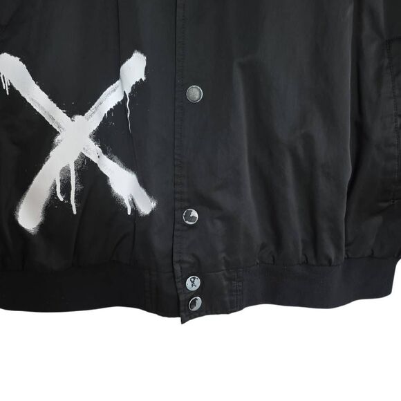 The Boys Mens Size XL Black White Saturdays for the Boys Button Up Bomber Jacket - Picture 7 of 8